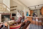 Open floor plan combines the kitchen, living room, and dining area together